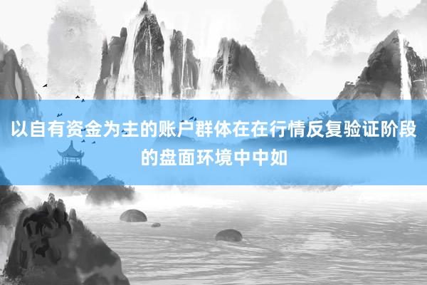 以自有资金为主的账户群体在在行情反复验证阶段的盘面环境中中如