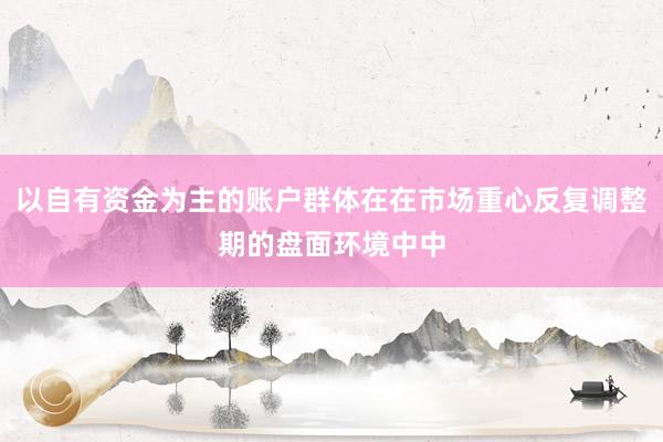 以自有资金为主的账户群体在在市场重心反复调整期的盘面环境中中